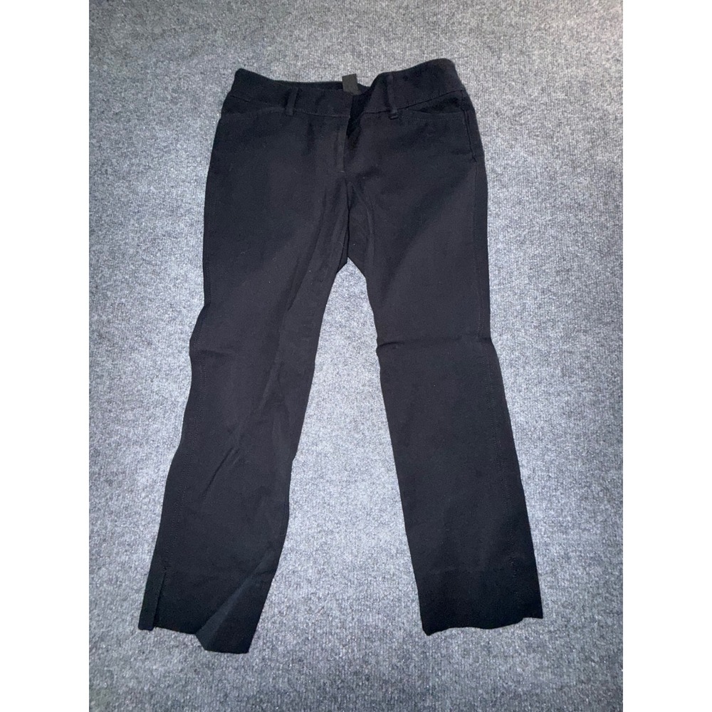 White House Black Market Black Crop Leg Trousers Size 0 Dress Pants